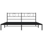 vidaXL Bettgestell mit Kopfteil Metall Schwarz 183x213 cm vidaXL Bettgestell mit Kopfteil Metall Schwarz 183x213 cm