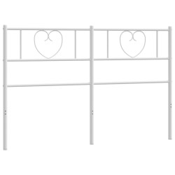 vidaXL Kopfteil Metall Weiß 140 cm