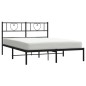 vidaXL Bettgestell mit Kopfteil Metall Schwarz 140x190 cm vidaXL Bettgestell mit Kopfteil Metall Schwarz 140x190 cm
