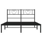 vidaXL Bettgestell mit Kopfteil Metall Schwarz 140x190 cm vidaXL Bettgestell mit Kopfteil Metall Schwarz 140x190 cm