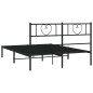 vidaXL Bettgestell mit Kopfteil Metall Schwarz 140x190 cm vidaXL Bettgestell mit Kopfteil Metall Schwarz 140x190 cm