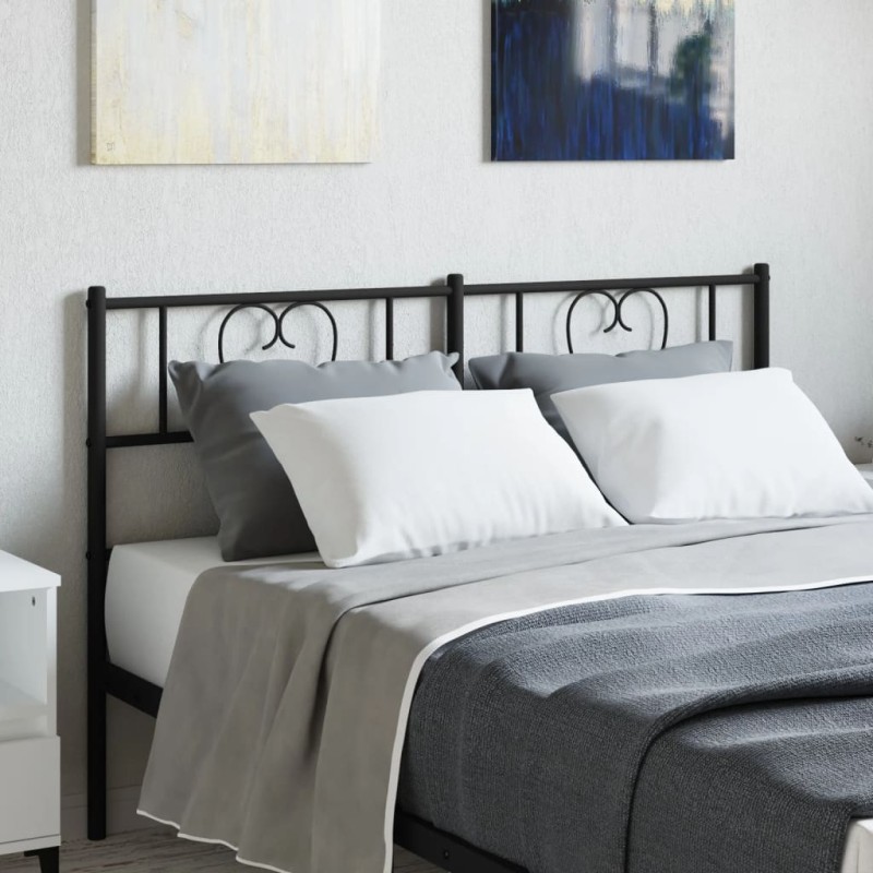 vidaXL Kopfteil Metall Schwarz 120 cm vidaXL Kopfteil Metall Schwarz 120 cm