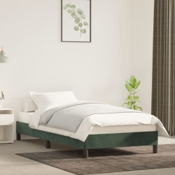 vidaXL Bettgestell Dunkelgrün 90x200 cm Samt