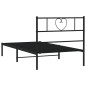 vidaXL Bettgestell mit Kopfteil Metall Schwarz 80x200 cm vidaXL Bettgestell mit Kopfteil Metall Schwarz 80x200 cm