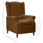 vidaXL Ruhesessel Braun Stoff vidaXL Ruhesessel Braun Stoff