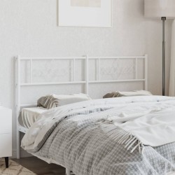 vidaXL Kopfteil Metall Weiß 150 cm