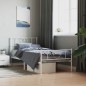 vidaXL Bettgestell mit Kopf- und Fußteil Metall Weiß 107x203 cm vidaXL Bettgestell mit Kopf- und Fußteil Metall Weiß 107x203 cm