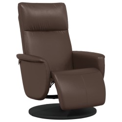 vidaXL Relaxsessel mit Fußteil Braun Kunstleder