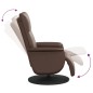 vidaXL Relaxsessel mit Fußteil Braun Kunstleder vidaXL Relaxsessel mit Fußteil Braun Kunstleder