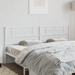 vidaXL Kopfteil Metall Weiß 180 cm