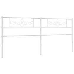 vidaXL Kopfteil Metall Weiß 180 cm