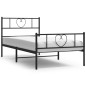 vidaXL Bettgestell mit Kopf- und Fußteil Metall Schwarz 107x203 cm vidaXL Bettgestell mit Kopf- und Fußteil Metall Schwarz 107x203 cm