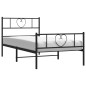 vidaXL Bettgestell mit Kopf- und Fußteil Metall Schwarz 107x203 cm vidaXL Bettgestell mit Kopf- und Fußteil Metall Schwarz 107x203 cm