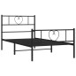 vidaXL Bettgestell mit Kopf- und Fußteil Metall Schwarz 107x203 cm vidaXL Bettgestell mit Kopf- und Fußteil Metall Schwarz 107x203 cm