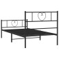 vidaXL Bettgestell mit Kopf- und Fußteil Metall Schwarz 107x203 cm vidaXL Bettgestell mit Kopf- und Fußteil Metall Schwarz 107x203 cm