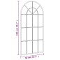 vidaXL Wandspiegel Schwarz 50x100 cm Gewölbt Eisen vidaXL Wandspiegel Schwarz 50x100 cm Gewölbt Eisen