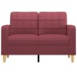 vidaXL 2-Sitzer-Sofa Weinrot 120 cm Stoff vidaXL 2-Sitzer-Sofa Weinrot 120 cm Stoff