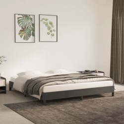 vidaXL Bettgestell Dunkelgrau 160x200 cm Samt