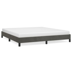 vidaXL Bettgestell Dunkelgrau 160x200 cm Samt