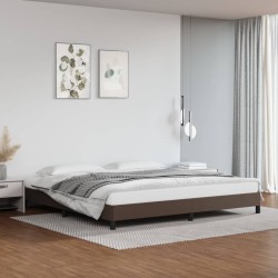 Bettgestell Braun 200x200 cm Kunstleder