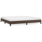 Bettgestell Braun 200x200 cm Kunstleder Bettgestell Braun 200x200 cm Kunstleder
