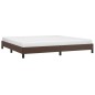 Bettgestell Braun 200x200 cm Kunstleder Bettgestell Braun 200x200 cm Kunstleder