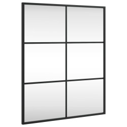 vidaXL Wandspiegel Schwarz 50x60 cm Rechteckig Eisen