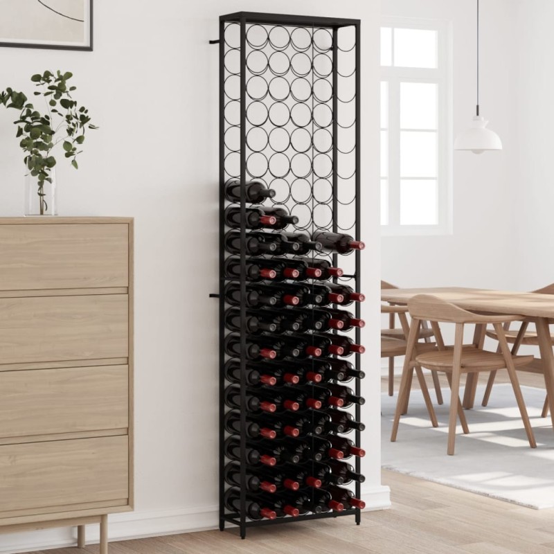 vidaXL Weinregal für 95 Flaschen Schwarz 54x18x200 cm Schmiedeeisen vidaXL Weinregal für 95 Flaschen Schwarz 54x18x200 cm Schmiedeeisen
