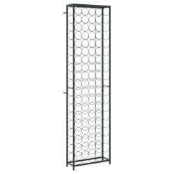 vidaXL Weinregal für 95 Flaschen Schwarz 54x18x200 cm Schmiedeeisen