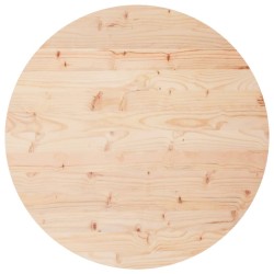 vidaXL Tischplatte Rund Ø70x3 cm Massivholz Kiefer