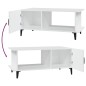 vidaXL Couchtisch Weiß 90x50x40 cm Holzwerkstoff vidaXL Couchtisch Weiß 90x50x40 cm Holzwerkstoff