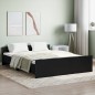 vidaXL Bettgestell mit Kopf- und Fußteil Schwarz 140x200 cm vidaXL Bettgestell mit Kopf- und Fußteil Schwarz 140x200 cm