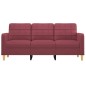 vidaXL 3-Sitzer-Sofa Weinrot 180 cm Stoff vidaXL 3-Sitzer-Sofa Weinrot 180 cm Stoff