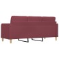 vidaXL 3-Sitzer-Sofa Weinrot 180 cm Stoff vidaXL 3-Sitzer-Sofa Weinrot 180 cm Stoff