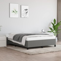 vidaXL Bettgestell ohne Matratze Dunkelgrau 140x190 cm Stoff