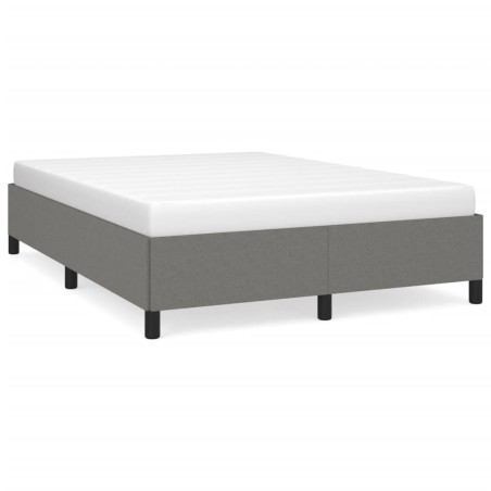 vidaXL Bettgestell ohne Matratze Dunkelgrau 140x190 cm Stoff