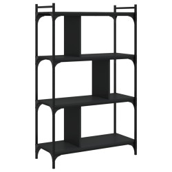 vidaXL Bücherregal 4 Böden Schwarz 76x32x123 cm Holzwerkstoff