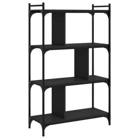 vidaXL Bücherregal 4 Böden Schwarz 76x32x123 cm Holzwerkstoff