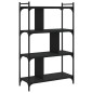 vidaXL Bücherregal 4 Böden Schwarz 76x32x123 cm Holzwerkstoff vidaXL Bücherregal 4 Böden Schwarz 76x32x123 cm Holzwerkstoff