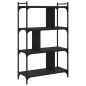 vidaXL Bücherregal 4 Böden Schwarz 76x32x123 cm Holzwerkstoff vidaXL Bücherregal 4 Böden Schwarz 76x32x123 cm Holzwerkstoff