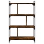 vidaXL Bücherregal 4 Böden Räuchereiche 76x32x123 cm Holzwerkstoff vidaXL Bücherregal 4 Böden Räuchereiche 76x32x123 cm Holzwerkstoff