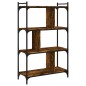 vidaXL Bücherregal 4 Böden Räuchereiche 76x32x123 cm Holzwerkstoff vidaXL Bücherregal 4 Böden Räuchereiche 76x32x123 cm Holzwerkstoff