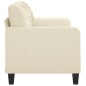 vidaXL 2-Sitzer-Sofa Creme 140 cm Kunstleder vidaXL 2-Sitzer-Sofa Creme 140 cm Kunstleder