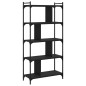 vidaXL Bücherregal 5 Böden Schwarz 76x32x158 cm Holzwerkstoff