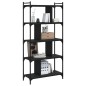 vidaXL Bücherregal 5 Böden Schwarz 76x32x158 cm Holzwerkstoff
