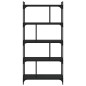 vidaXL Bücherregal 5 Böden Schwarz 76x32x158 cm Holzwerkstoff