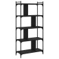 vidaXL Bücherregal 5 Böden Schwarz 76x32x158 cm Holzwerkstoff