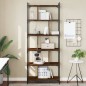 vidaXL Bücherregal 6 Böden Braun Eiche-Optik 76x32x192cm Holzwerkstoff vidaXL Bücherregal 6 Böden Braun Eiche-Optik 76x32x192cm Holzwerkstoff