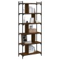 vidaXL Bücherregal 6 Böden Braun Eiche-Optik 76x32x192cm Holzwerkstoff vidaXL Bücherregal 6 Böden Braun Eiche-Optik 76x32x192cm Holzwerkstoff