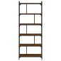 vidaXL Bücherregal 6 Böden Braun Eiche-Optik 76x32x192cm Holzwerkstoff vidaXL Bücherregal 6 Böden Braun Eiche-Optik 76x32x192cm Holzwerkstoff